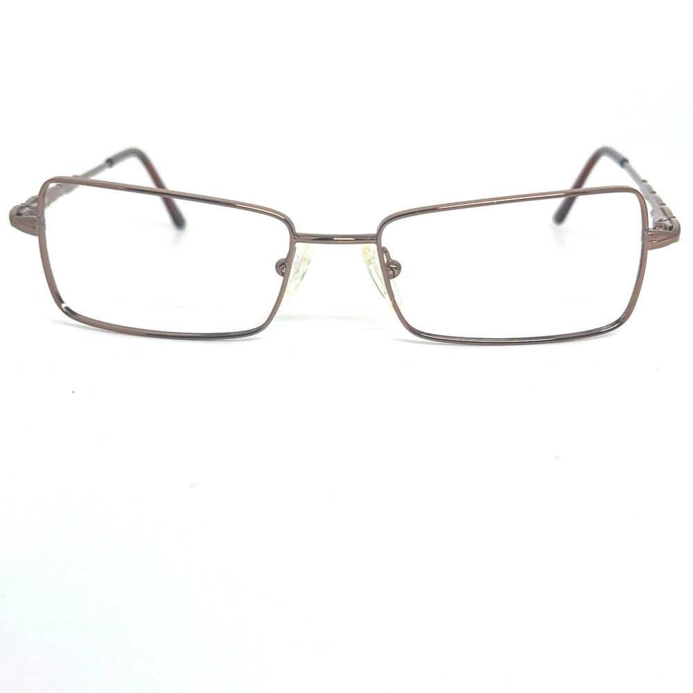 Genny 775-B 5339‎ Eyeglasses Frames Brown Rectangular Full Wire No Lens H1241